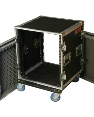 Encore Road Case 19" Rack Mount 12RU with Castors Black