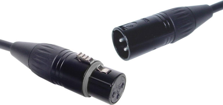 DMX Cable Black 3 pin XLR 0.5m