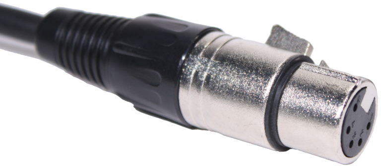 TecArt DMX Cable Black 5 pin XLR 1m