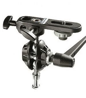 Manfrotto 155 Head Double Ball w/ 143 14.5cm. 2x 16mm studs with Camera/Umbrella Bracket