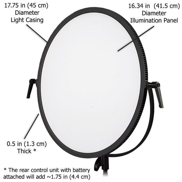 Lishuai Edgelight LED Panel Bicolour 45cm Round 60W with batteries and charger - Image 4