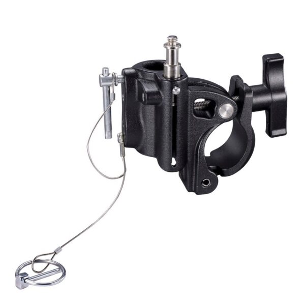 Avenger C345BK-1 Clamp Barrel T-Knob TUV Black 40-300Kg Payload 16/28mm M Gravity Casting w Safety Cable