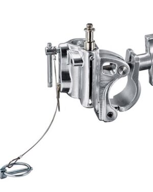 Avenger C345K-1 Clamp Barrel T-Knob TUV Silver 40-300Kg Payload 16/28mm M Gravity Casting w Safety Cable