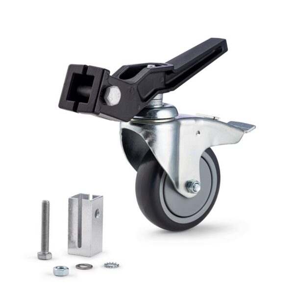 Avenger A9000NB Wheel Set with Brakes 10cm for square leg 20x20mm or 25x2 A105B 125B 115B 475B & 105B - Image 2