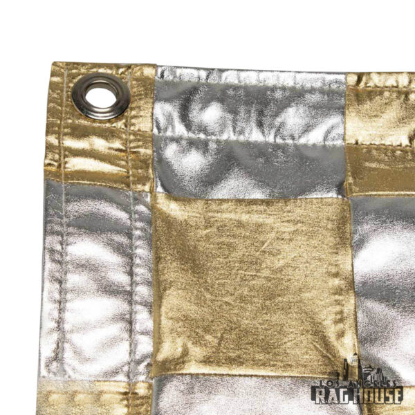 LARH Textile Lisa Marie (Lame Checker Board Silver/Gold) 8' X 8' - Image 2