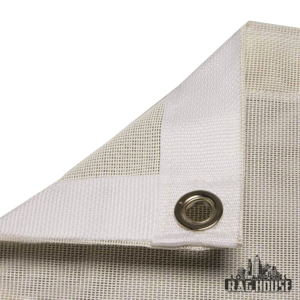 LARH Textile Perforated Wind Bounce White 12' X 20'
