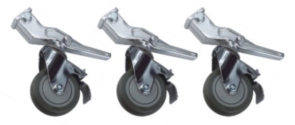 Ercole M11-036B Locking Wheel Set 22/25mm for 25 x 25mm tube leg