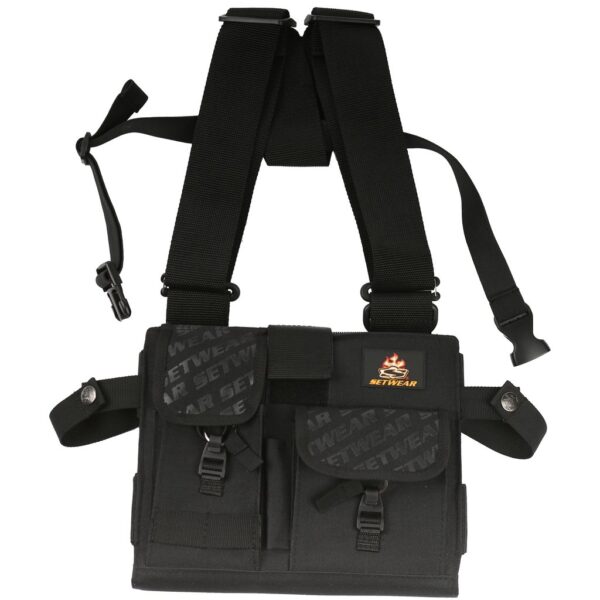 Setwear Radio Chest Pack iPad Hands-Free 9 x 8.5" Black
