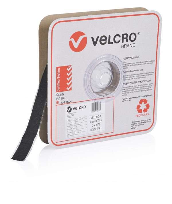 Velcro 0172 Hook Black 25mm x 25m