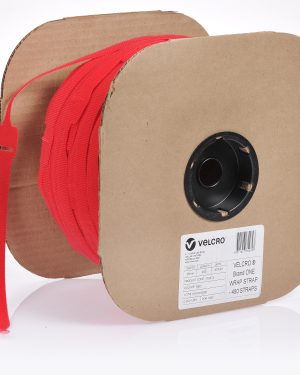 Velcro One-Wrap Strap Red 25mm x 300mm 450 Straps