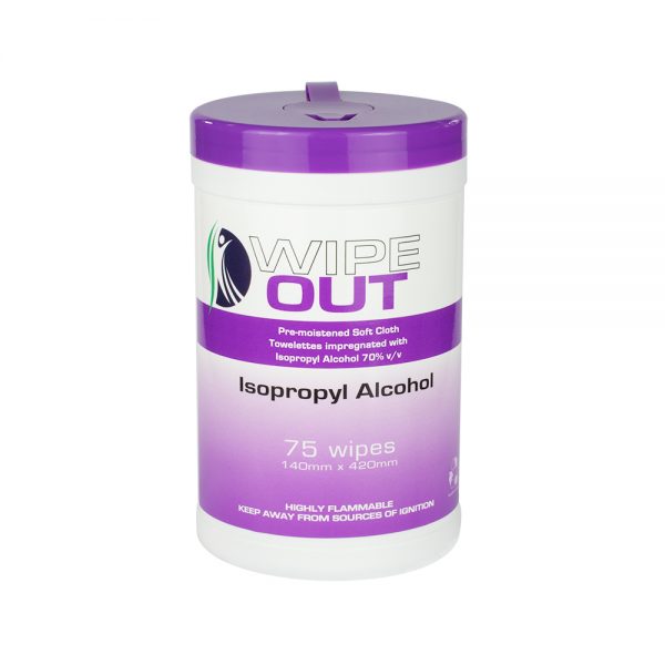 Steel Drill Wipe Out Wipes 70% Isopropyl Alcohol Tub 75 Wipes