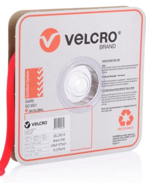 Velcro One-Wrap Strap Red 25mm x 300mm