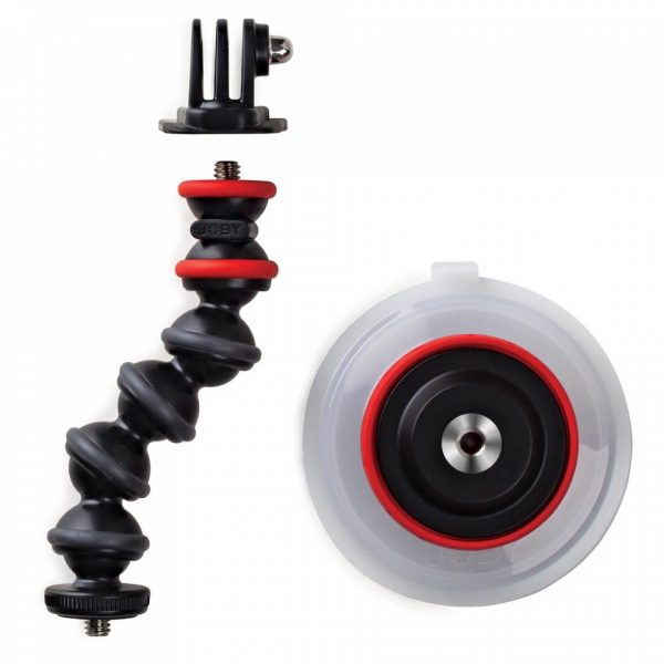 Joby Kit Suction Cup & Arm Holds tight on smooth surfaces Inc GoPro Mount and 1/4"