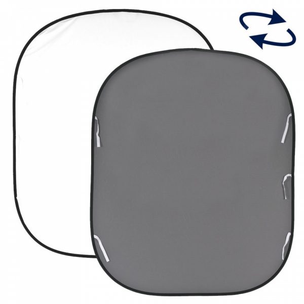 Manfrotto Lastolite BG Collapsible Rev 180x215cm White Mid Grey Solid Color Double Sided Background - LB67GW