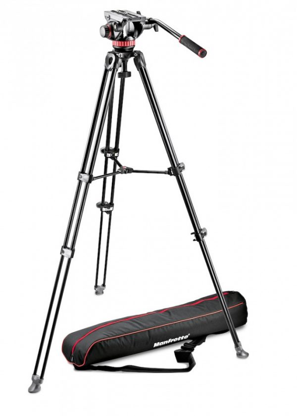 Manfrotto Tripod Alum Twin Leg MVT502AM + MVH502A Head incl Bag and Spreader