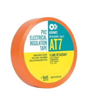 Advance AT7 Electrical Tape Flame Retardant Orange 19mm x 20m (520/203E equivalent)