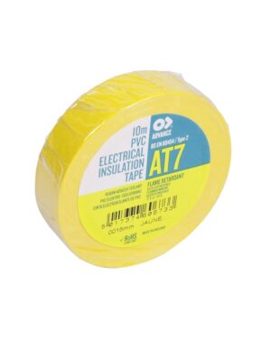 Advance AT7 Electrical Tape Flame Retardant Yellow 19mm x 20m (520/203E equivalent)