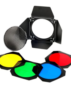 Godox BD04 Barndoor with Grid & Colour Filter Set
