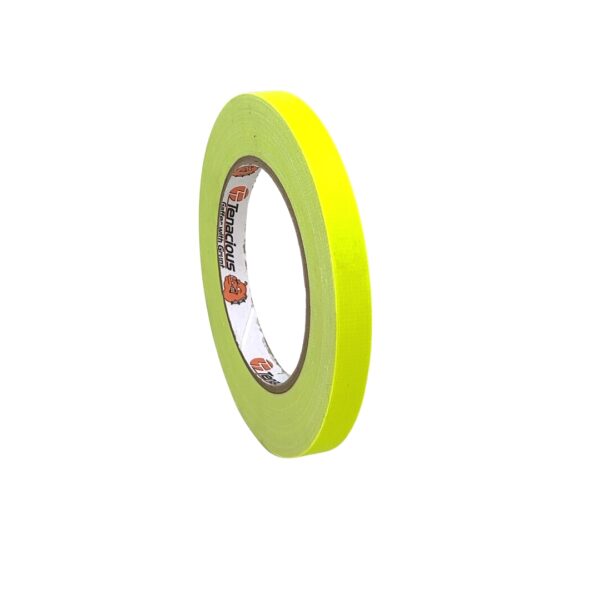 Tenacious FL166 Cloth Tape Fluoro Yellow 12mm x 25m (511 equivalent)