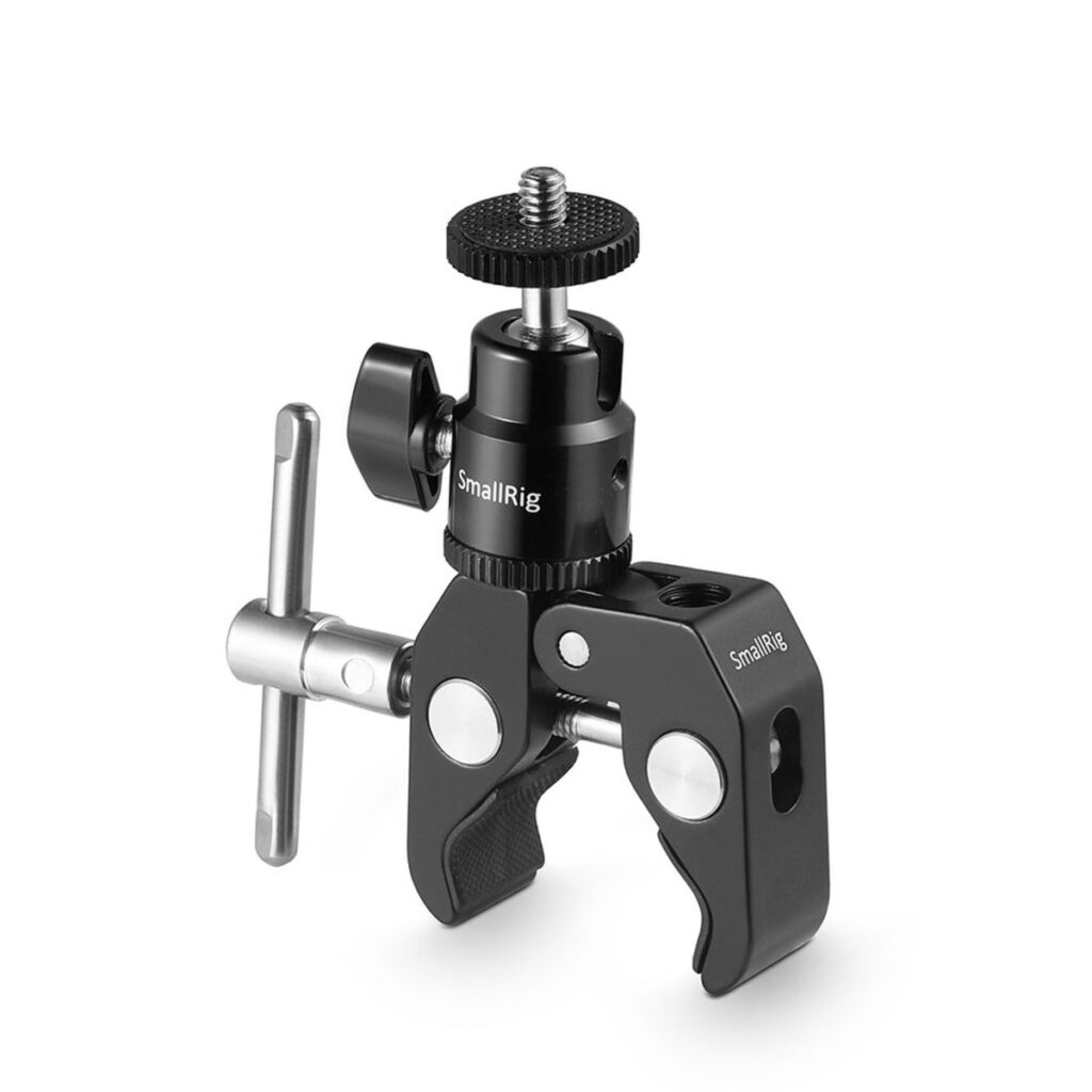 SmallRig 1124 Clamp Mount with 1/4″ Screw Ball Head Mount TecArt