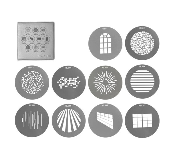 Nanlite Bowens Mount Projection Attachment GOBO Set 1 (10pcs in one set)