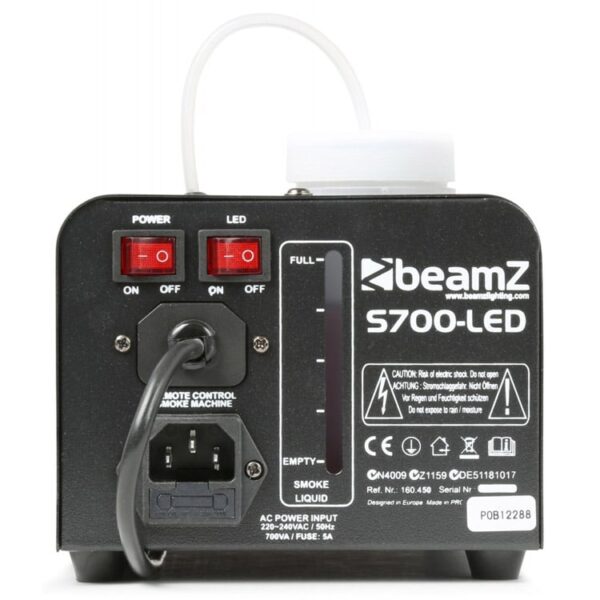 Beamz S700 LED ICE Smoke Machine with LED Ice Effect 700W - Image 3