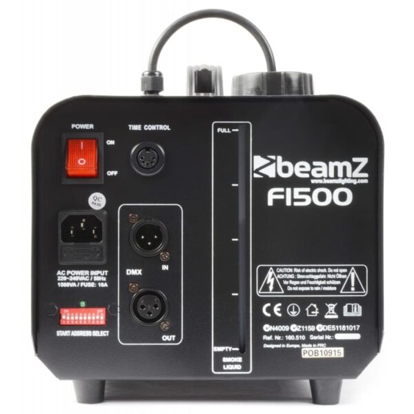 Beamz F1500 Fazer with DMX and Timer Remote 1500W - Image 2