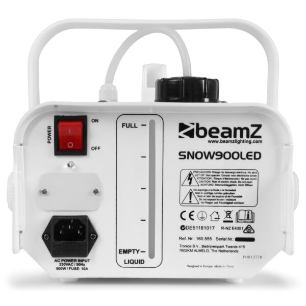 Beamz SNOW-900LED Snow Machine 900W with LED Light Effect - Image 2