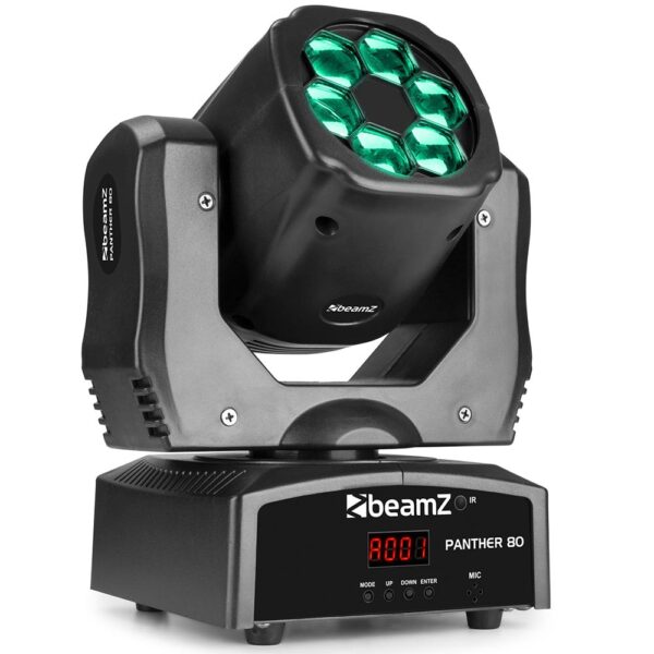 Beamz Panther 80 LED Moving Head with Rotating Lenses
