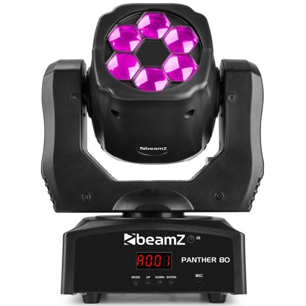 Beamz Panther 80 LED Moving Head with Rotating Lenses - Image 11