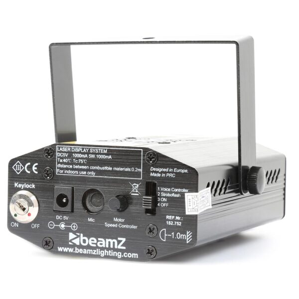 Beamz Apollo Multipoint Laser Effect Red Green Sound Activated - Image 2
