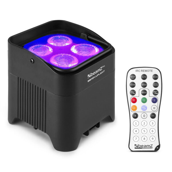 Beamz BBP54 - Uplight IP65 4x12W Battery Wireless DMX