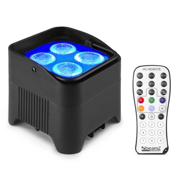 Beamz BBP94W - Battery Uplight Par 4x12W Wireless DMX IRC