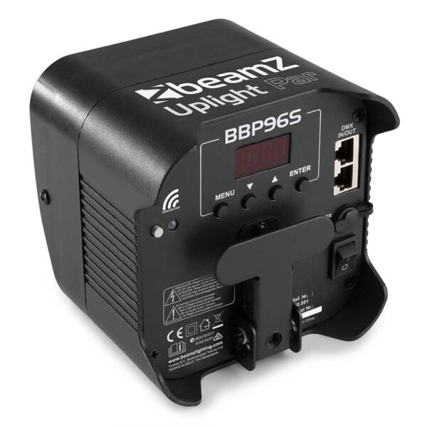 Beamz BBP96S - Battery Uplight Par 6x12W Wireless DMX IRC - Image 12
