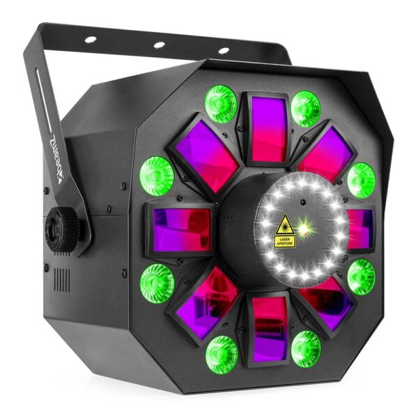 Beamz MultiBox 100W - 4-in-1 effect with Derby, PAR, Laser and Strobe effect