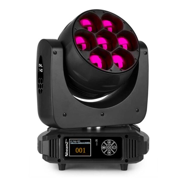 Beamz MHL740 Moving Heads Zoom 7x40W with Flightcase - Image 2