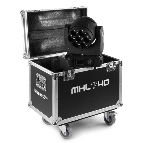 Beamz MHL740 Moving Heads Zoom 7x40W with Flightcase - Image 7