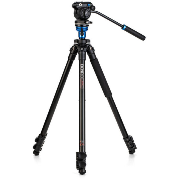 Benro A1573F Series 1 AL Video Tripod Leveling Column 3 Section Flip Lock S2PRO Head