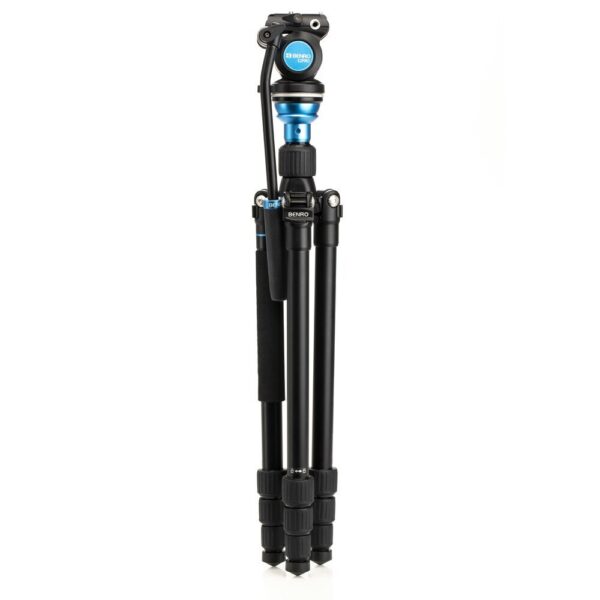Benro A1683T Aero2 Travel Video Tripod Kit Aluminium Leveling Column Flip Lock S2PRO Head - Image 7