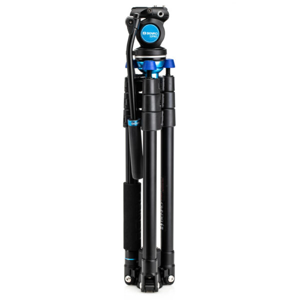 Benro A1883F Aero2 Travel Video Tripod Kit Aluminium Leveling Column Flip Lock S2PRO Head - Image 3