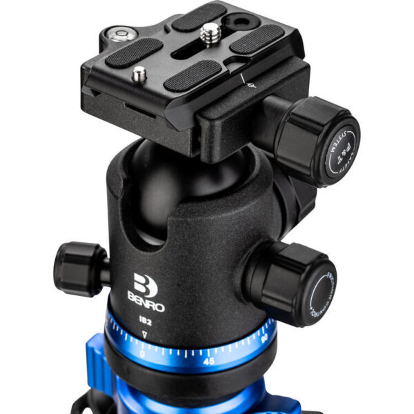 Benro A1883F Aero2 Travel Video Tripod Kit Aluminium Leveling Column Flip Lock S2PRO Head - Image 7