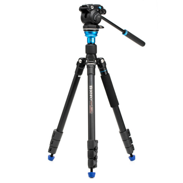 Benro A1883F Aero2 Travel Video Tripod Kit Aluminium Leveling Column Flip Lock S2PRO Head