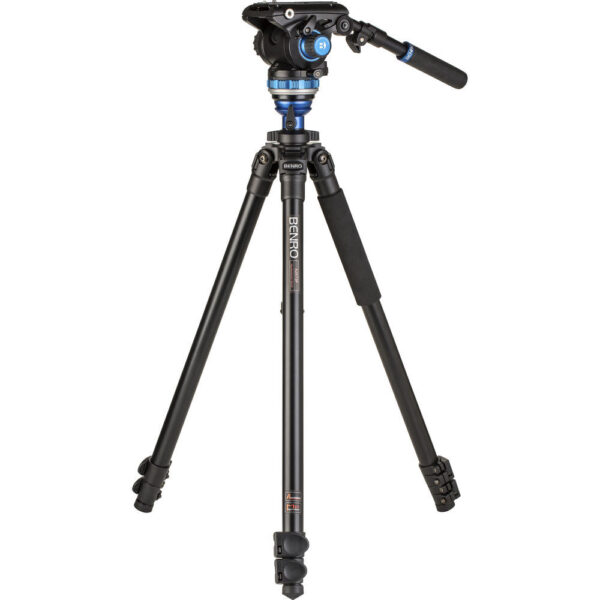 Benro A2573F Series 2 AL Video Tripod Leveling Column 3 Section Flip Lock S6PRO Head