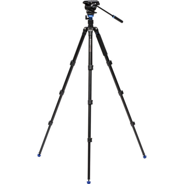Benro A2883F Aero4 Travel Video Tripod Kit Aluminium Leveling Column Flip Lock S4PRO Head - Image 2