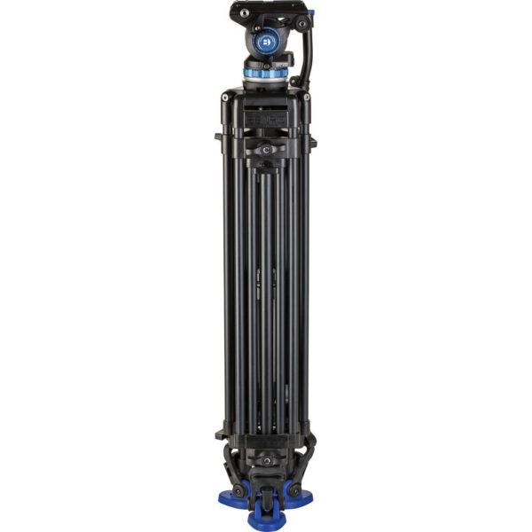 Benro A573T Dual Tube AL Video Tripod 75mm Half Ball Adapter 3 Section Twist Lock S6PRO Head - Image 3