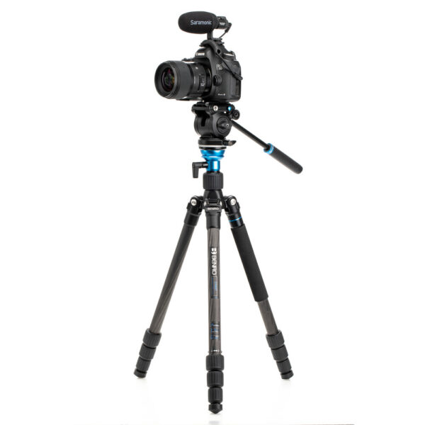 Benro C1683T Aero2 Travel Video Tripod Kit Carbon Fibre Leveling Column Twist Lock S2PRO Head - Image 2