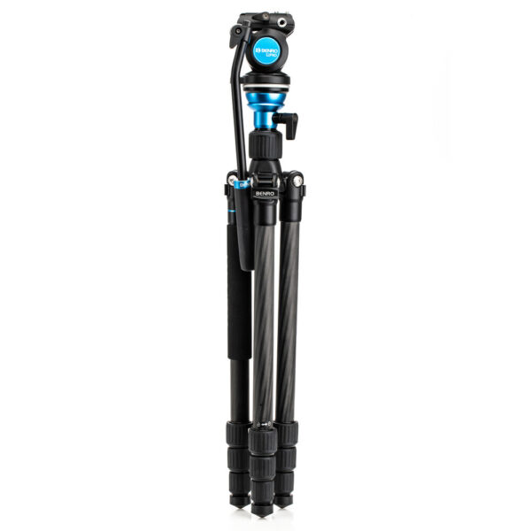 Benro C1683T Aero2 Travel Video Tripod Kit Carbon Fibre Leveling Column Twist Lock S2PRO Head - Image 8
