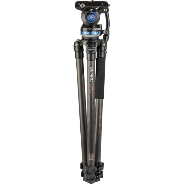 Benro C373F Series 3 CF Video Tripod 75mm Half Ball Adapter 3 Section Flip Lock S8PRO Head - Image 3
