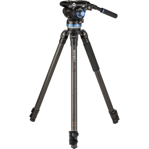 Benro C373F Series 3 CF Video Tripod 75mm Half Ball Adapter 3 Section Flip Lock S8PRO Head