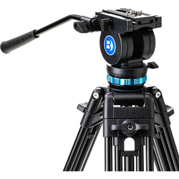 Benro KH25P Aluminium Dual-Tube 3 Section Video Tripod Twist-Lever Lock K5 Head - Image 11